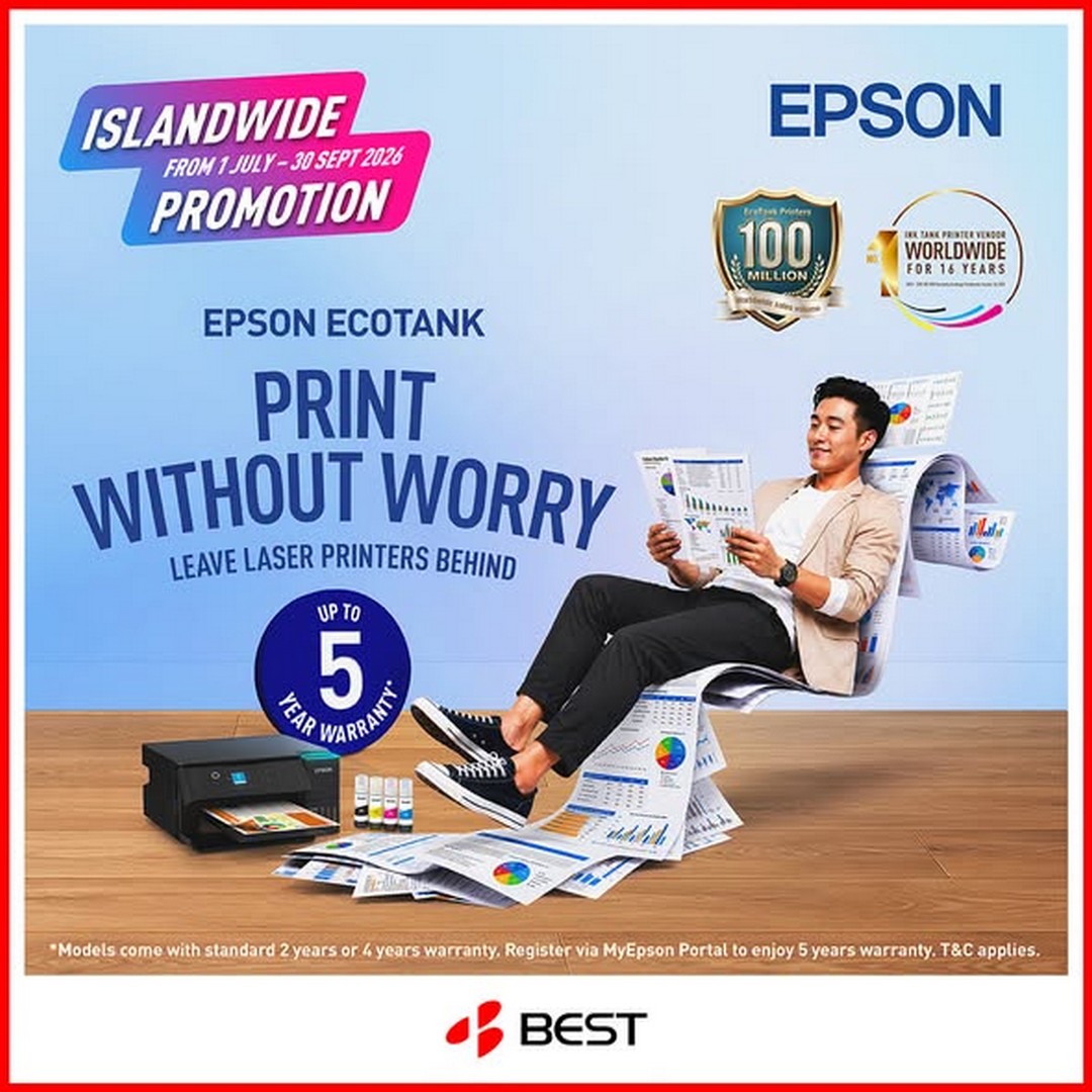 BEST-Denki-Singapore-Epson-EcoTank-Printer-Promotion 1 July – 30 September 2026: BEST Denki Singapore Epson EcoTank Printer Promotion – Enjoy FREE 5-Year Warranty Upgrade Plus Vouchers Worth Up to $100