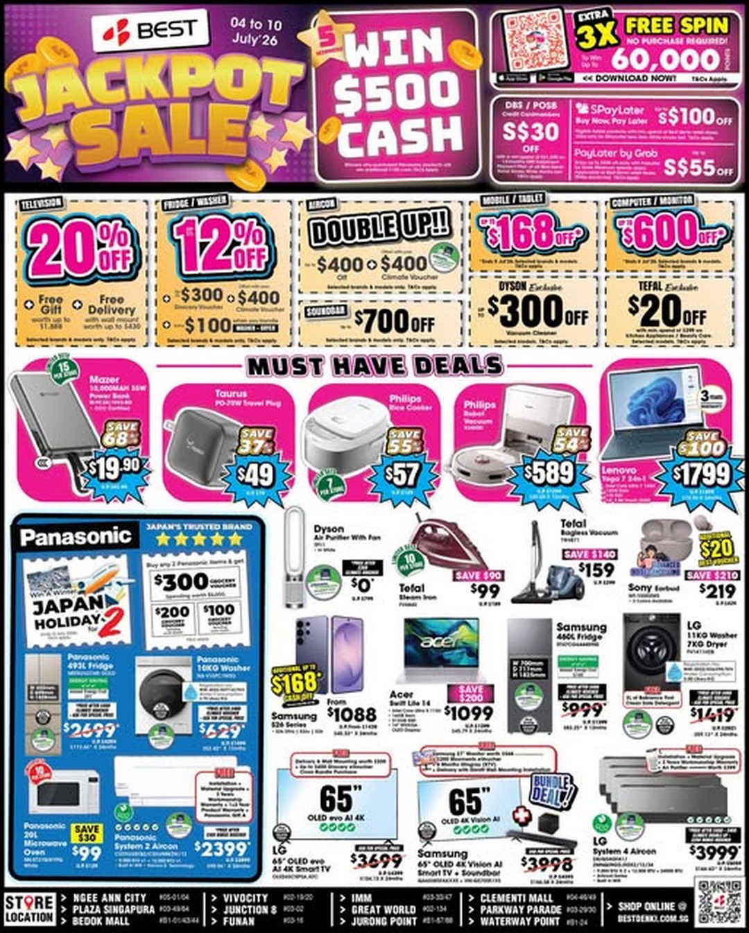 BEST-Denki-Singapore-Jackpot-Sale-Home-Appliances-and-Electronics-Promotion 4–10 July 2026: BEST Denki Singapore Jackpot Sale, Home Appliances and Electronics Promotion Event with Storewide Deals and Rewards