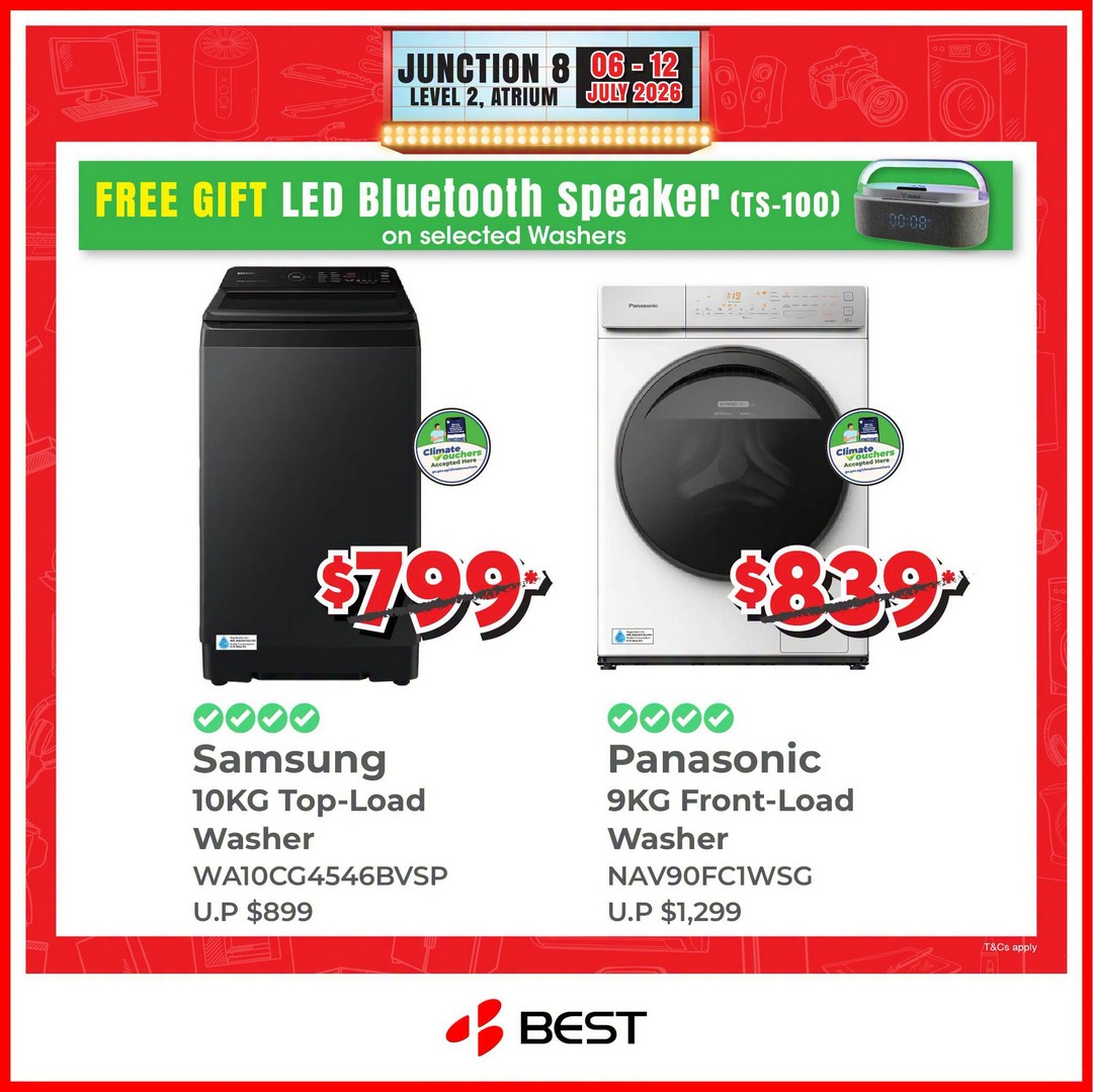 BEST-Denki-Singapore-Junction-8-DENKI-SHOW-Promotion-4 Now till 12 July 2026: BEST Denki Singapore Junction 8 DENKI SHOW Promotion – Enjoy Huge Savings on TVs, Home Appliances, Kitchen Essentials and More