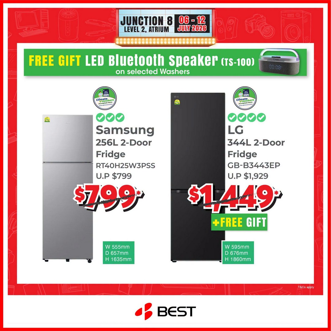 BEST-Denki-Singapore-Junction-8-DENKI-SHOW-Promotion-5 Now till 12 July 2026: BEST Denki Singapore Junction 8 DENKI SHOW Promotion – Enjoy Huge Savings on TVs, Home Appliances, Kitchen Essentials and More