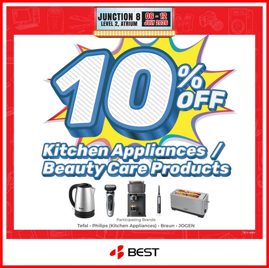 BEST-Denki-Singapore-Junction-8-DENKI-SHOW-Promotion-7 Now till 12 July 2026: BEST Denki Singapore Junction 8 DENKI SHOW Promotion – Enjoy Huge Savings on TVs, Home Appliances, Kitchen Essentials and More