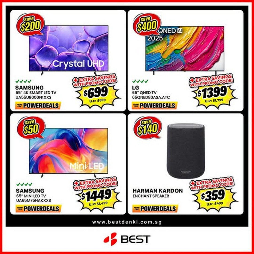 BEST-Denki-Singapore-Mid-Month-Power-Deals-Online-Promotion-2 10 July 2026 onwards: BEST Denki Singapore Mid Month Power Deals Online Promotion – Save Up to 70% Plus Up to $320 Off with Promo Code