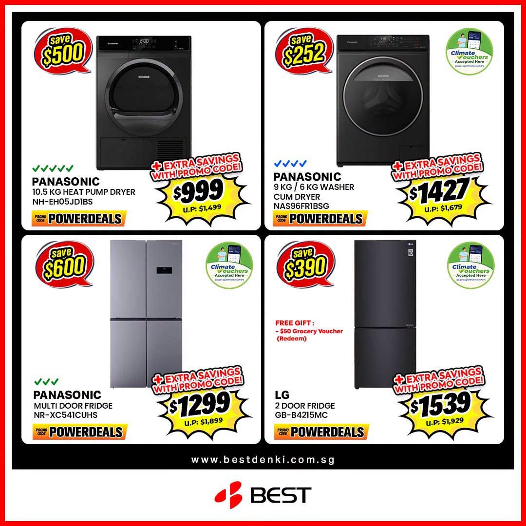 BEST-Denki-Singapore-Mid-Month-Power-Deals-Online-Promotion-5 10 July 2026 onwards: BEST Denki Singapore Mid Month Power Deals Online Promotion – Save Up to 70% Plus Up to $320 Off with Promo Code