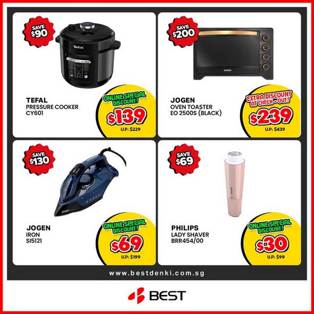 BEST-Denki-Singapore-Online-Exclusive-Mega-Tech-Home-Appliances-Sale-1 3 July 2026 onwards: BEST Denki Singapore: Online Exclusive Mega Tech & Home Appliances Sale, Up to 70% OFF + Extra 12% Discount Promotion