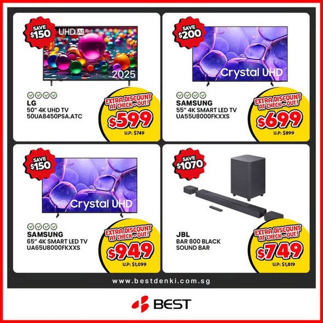 BEST-Denki-Singapore-Online-Exclusive-Mega-Tech-Home-Appliances-Sale-4 3 July 2026 onwards: BEST Denki Singapore: Online Exclusive Mega Tech & Home Appliances Sale, Up to 70% OFF + Extra 12% Discount Promotion