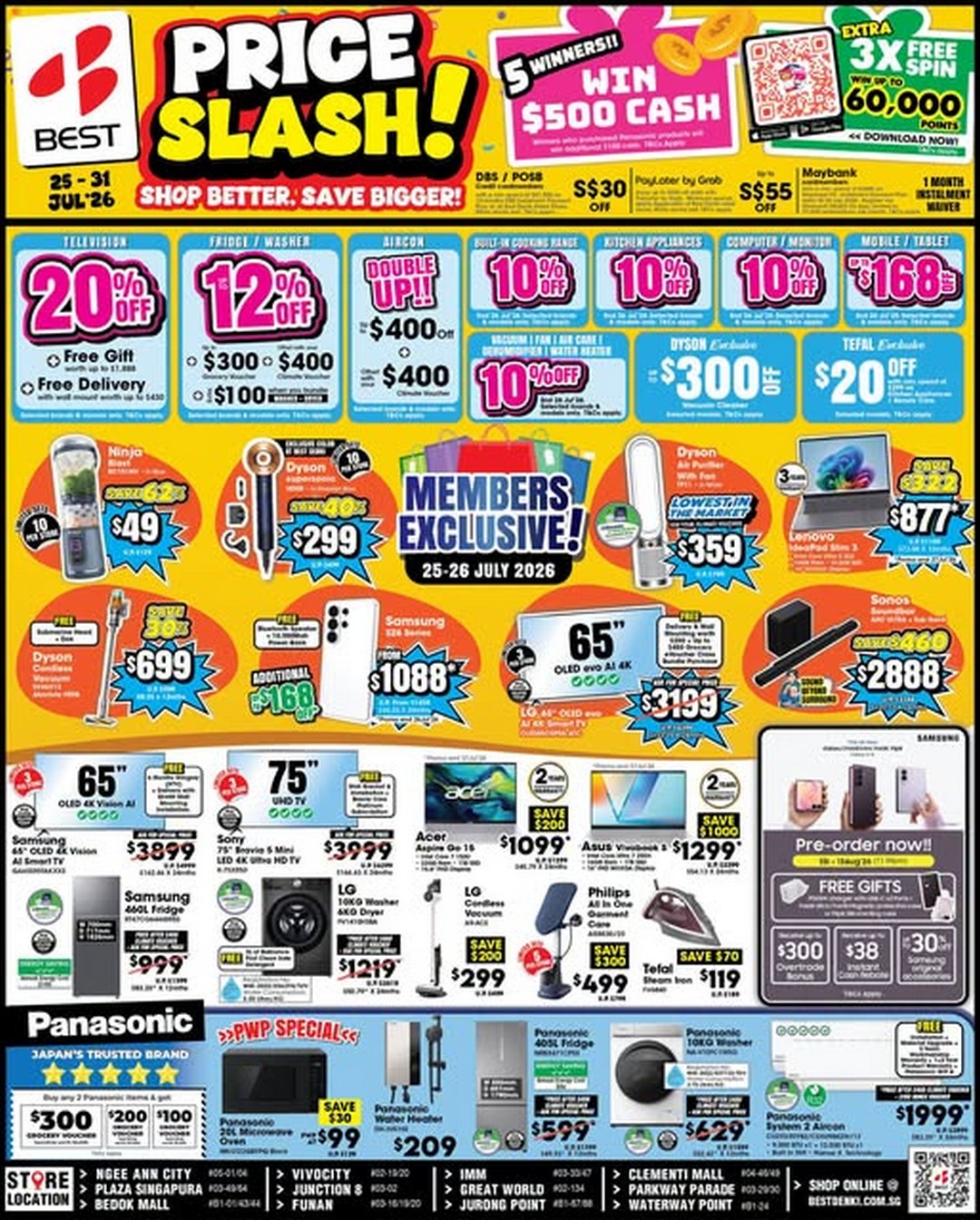 BEST-Denki-Singapore-Prices-Slashed-Sale Now till 31 July 2026: BEST Denki Singapore Prices Slashed Sale – Save More on Electronics and Home Appliances with Exclusive Members Deals