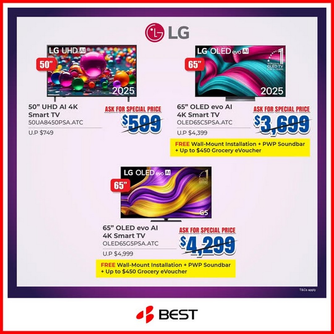 BEST-Denki-Singapore-TV-Sale-–-Enjoy-Up-to-20-OFF-2 Now till 12 July 2026: BEST Denki Singapore TV Sale – Enjoy Up to 20% OFF, Free Gifts Worth Up to $1,888 and Free Delivery Promotion