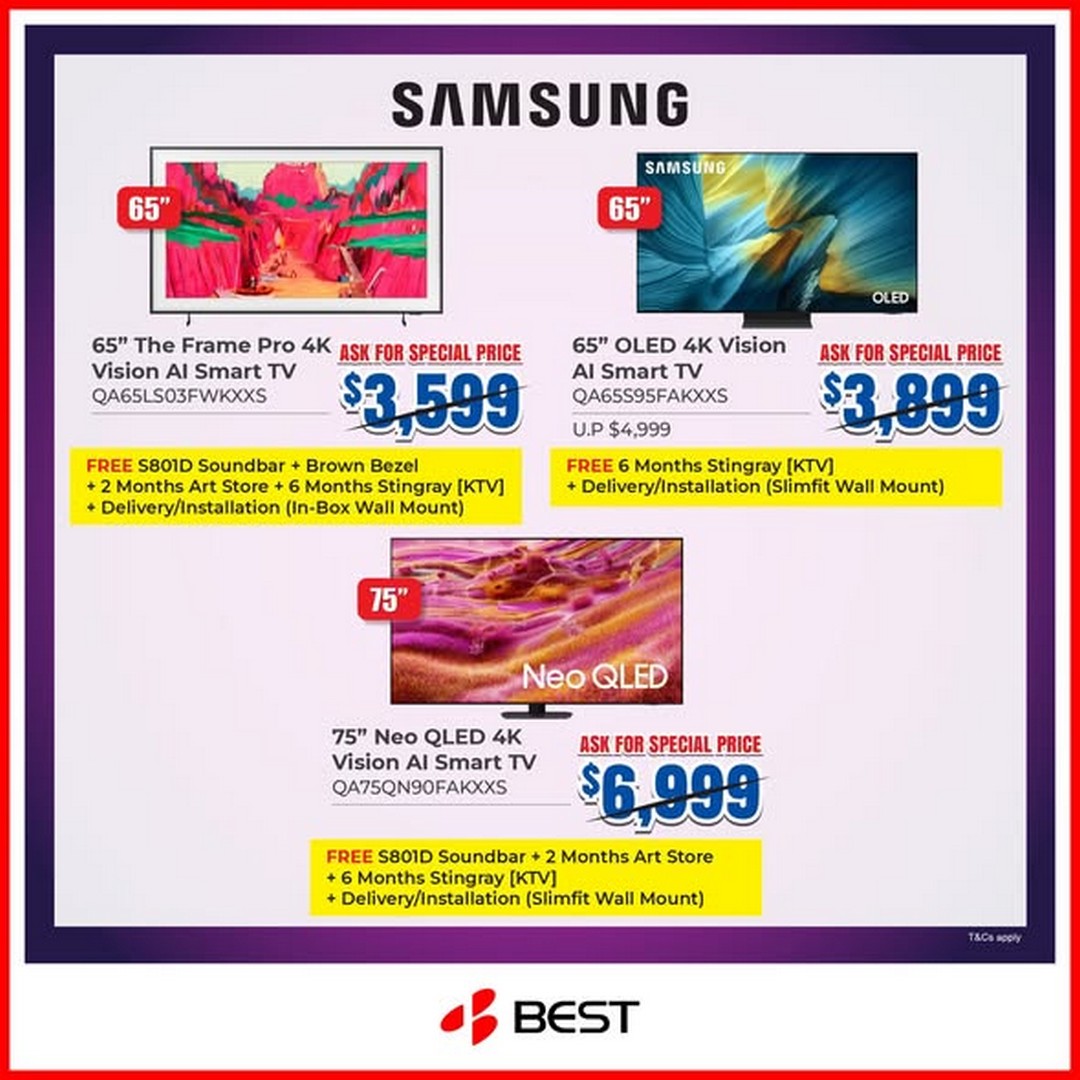 BEST-Denki-Singapore-TV-Sale-–-Enjoy-Up-to-20-OFF-3 Now till 12 July 2026: BEST Denki Singapore TV Sale – Enjoy Up to 20% OFF, Free Gifts Worth Up to $1,888 and Free Delivery Promotion