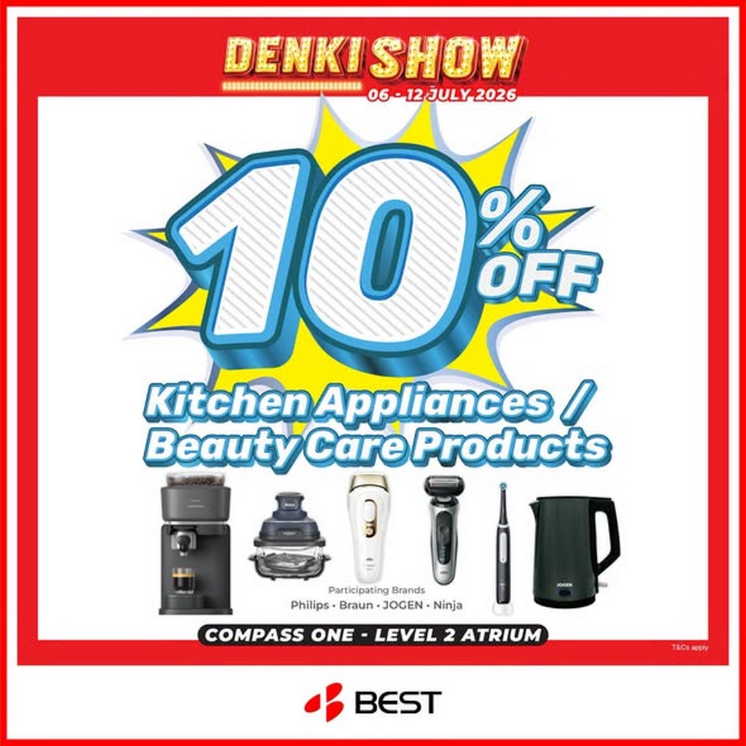 BEST-Denki-Singapore-The-Denki-Show-at-Compass-One-Sale-3 Now till 12 July 2026: BEST Denki Singapore The Denki Show at Compass One Sale – Home Appliance Promotion with Exclusive Savings