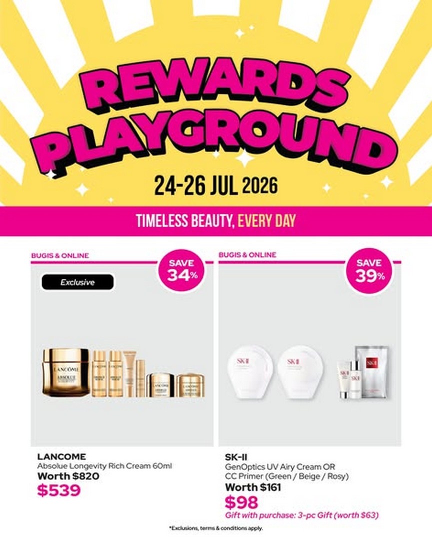 BHG-Singapore-Ready-to-PLAY-Sale-Promotion-2 24-26 July 2026: BHG Singapore Ready to PLAY Sale Promotion at BHG Bugis – Storewide Discounts, Beauty Rewards, Lucky Draw and Weekend Shopping Event