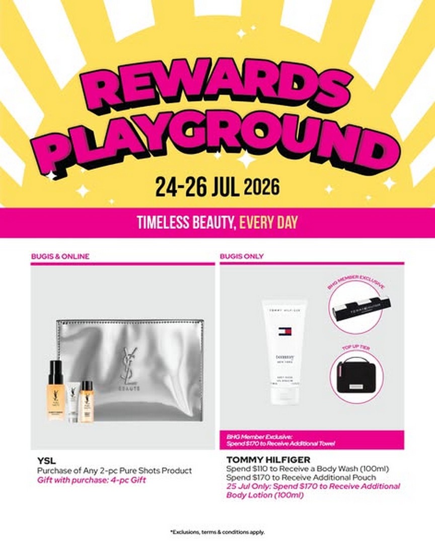 BHG-Singapore-Ready-to-PLAY-Sale-Promotion-3 24-26 July 2026: BHG Singapore Ready to PLAY Sale Promotion at BHG Bugis – Storewide Discounts, Beauty Rewards, Lucky Draw and Weekend Shopping Event