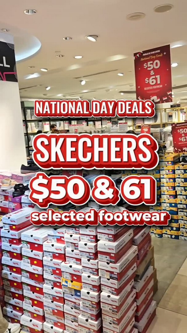 BHG-Singapore-SG61-Promotion-Skechers-Shoes Now till 23 August 2026: BHG Singapore SG61 Promotion, Skechers Shoes From $50 & $61 National Day Sale Event at BHG Bugis