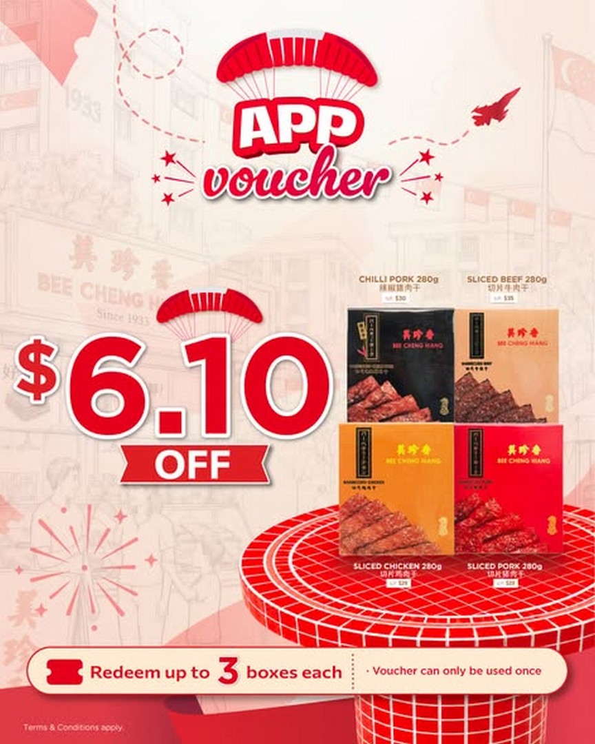 Bee-Cheng-Hiang-Singapore-National-Day-Promotion-3 31 July 2026 onwards: Bee Cheng Hiang Singapore National Day Promotion: Exclusive App Vouchers, $16.10 Deals, $6.10 Off & Bakkwa Savings Event