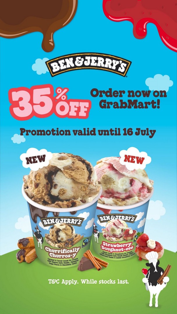 Ben-Jerrys-35-OFF-GrabMart-Promotion 11-16 July 2026: Ben & Jerry's 35% OFF GrabMart Promotion – Save on Premium Ice Cream for a Limited Time in Singapore