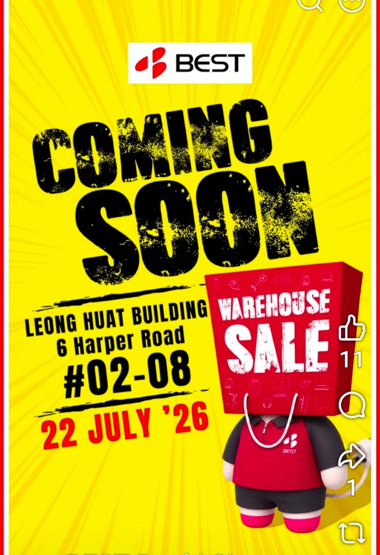 Best-Denki-Singapore-Warehouse-Clearance-Sale 22-26 July 2026: Best Denki Singapore Warehouse Clearance Sale: Up to 90% OFF Electronics Bargains at Leong Huat Building