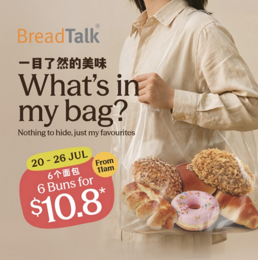 BreadTalk-Singapore-26th-Anniversary-Promotion 20-26 July 2026: BreadTalk Singapore: 26th Anniversary Promotion With 6 Selected Buns For Only $10.80