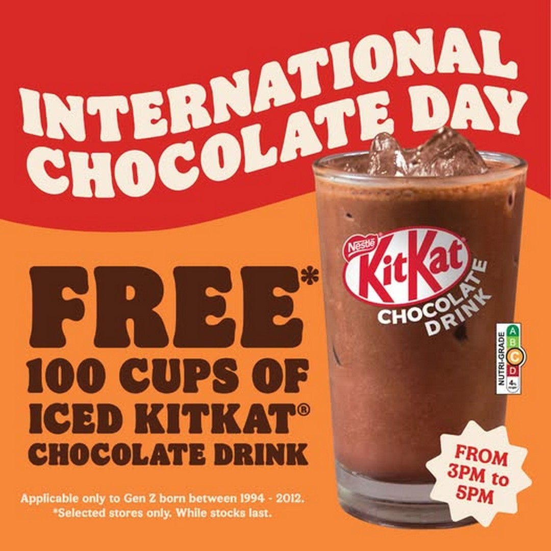 Burger-King-Singapore-International-Chocolate-Day-Promotion 7 July 2026: Burger King Singapore International Chocolate Day Promotion – Enjoy 100 FREE Iced KITKAT Chocolate Drinks at Selected Outlets