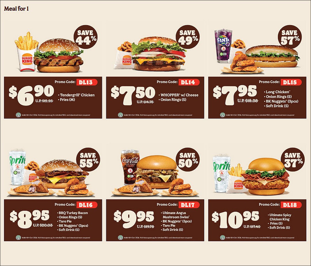 Burger-King-Singapore-Latest-Coupon-Promotion-3 6 July – 4 October 2026: Burger King Singapore Latest Coupon Promotion – Save Up to 62% on Burgers, Meals and Favourite Sides