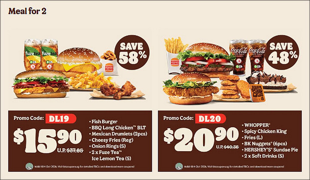Burger-King-Singapore-Latest-Coupon-Promotion-4 6 July – 4 October 2026: Burger King Singapore Latest Coupon Promotion – Save Up to 62% on Burgers, Meals and Favourite Sides