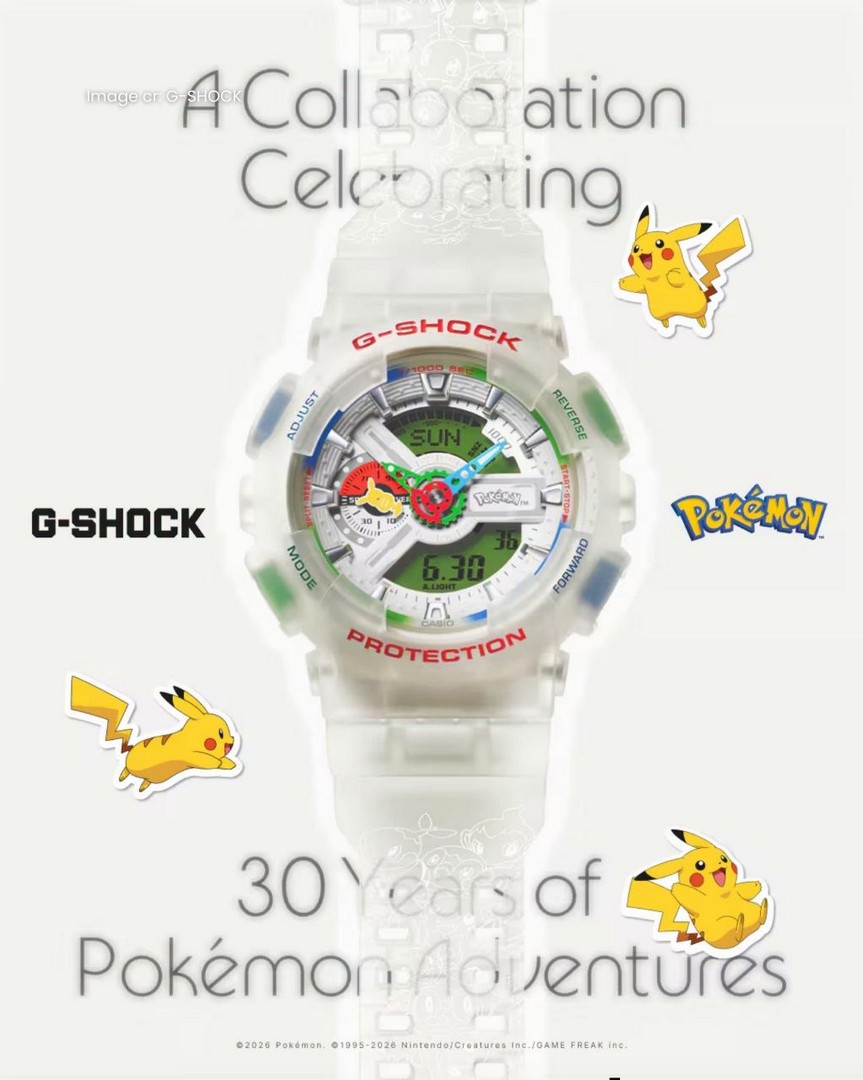 CASIO-G-SHOCK-Singapore-Pokemon-30th-Anniversary 25 July 2026: CASIO G-SHOCK Singapore Pokémon 30th Anniversary GA-110PKM Watch Promotion – Exclusive Limited Edition Launch for $299