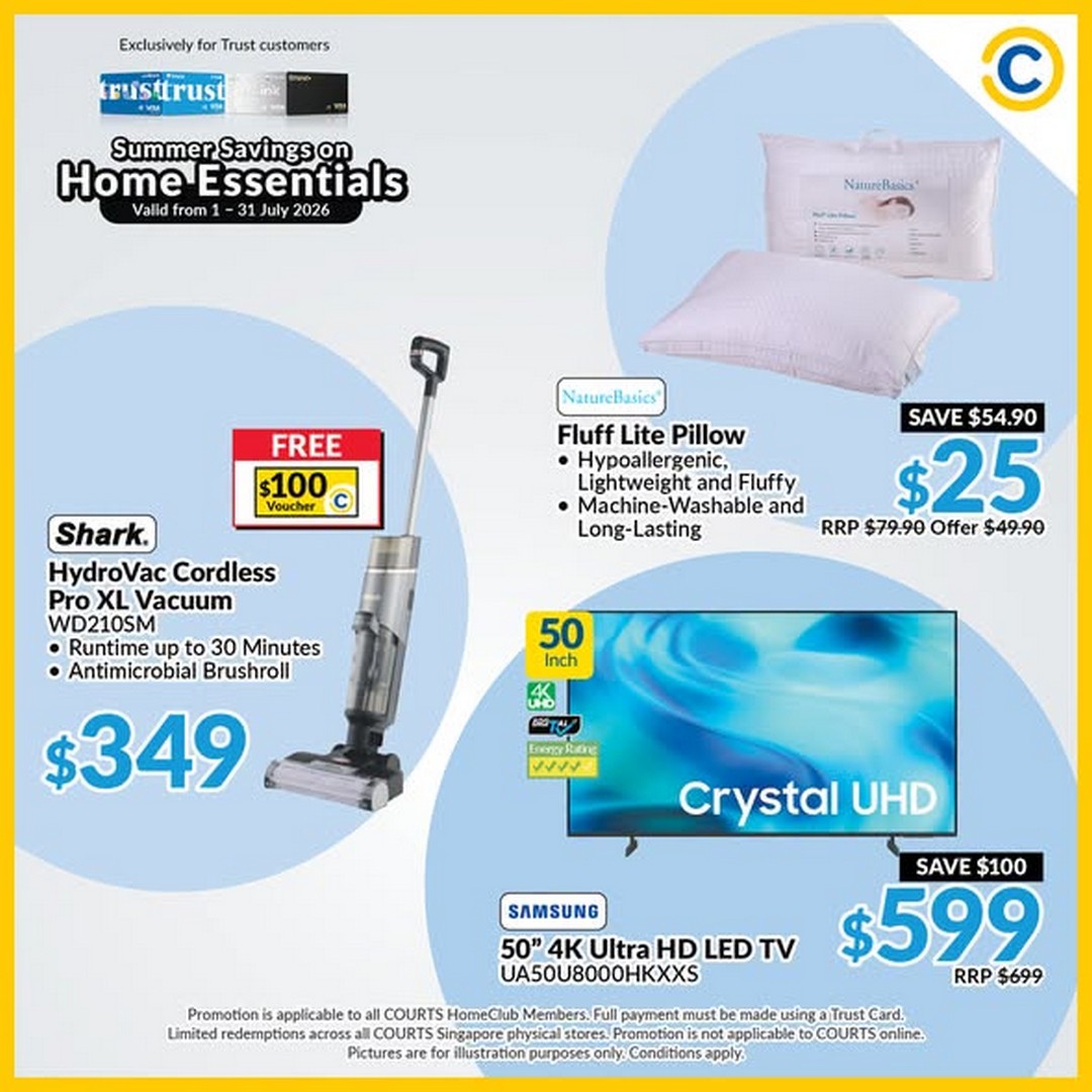 COURTS-Singapore-Trust-Card-Exclusive-Home-Essentials-Promotion-1-2 7-20 July 2026: SUSHIRO Singapore myVillage Serangoon Garden Grand Opening Promotion – Enjoy 1-for-1 Sushi Deals, Opening Day Gifts and Exclusive Launch Rewards