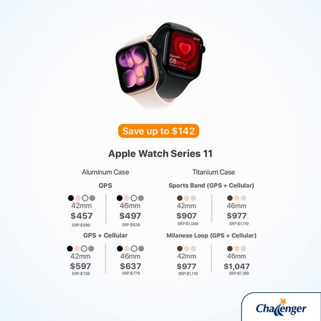 Challenger-Singapore-Apple-Brand-Week-Promotion-2 Now till 18 July 2026: Challenger Singapore Apple Brand Week Promotion – Save Up to $237 on Apple Watch and Up to $44 on AirPods Limited-Time Sale