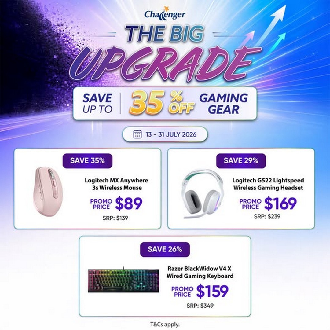 Challenger-Singapore-Big-Upgrade-Sale-3 Now Till 31 July 2026: Challenger Singapore Big Upgrade Sale Promotion: Enjoy Up To 70% Off Selected Tech Products, Cashback Deals And Gadget Upgrades