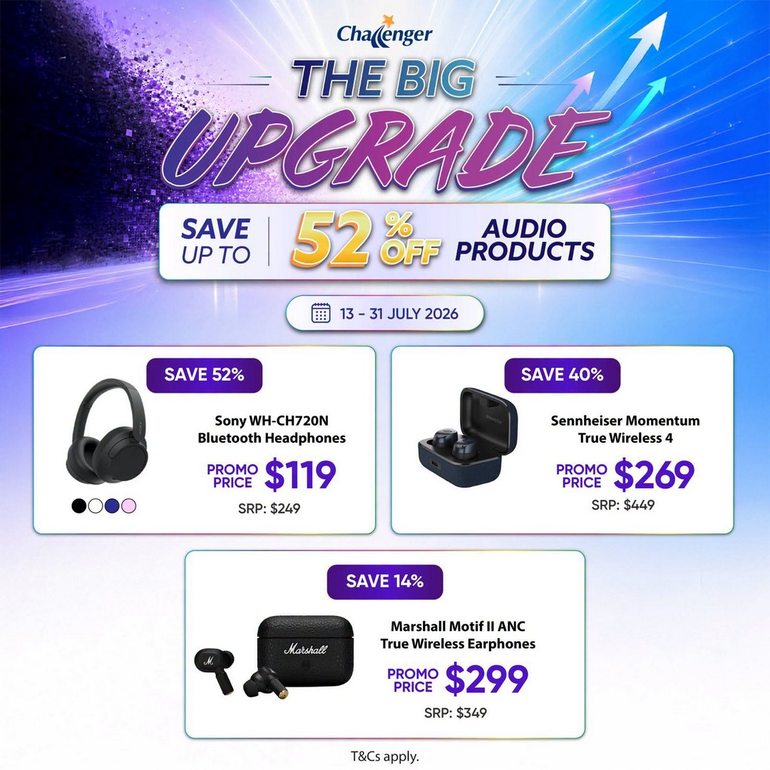 Challenger-Singapore-Big-Upgrade-Sale-4 Now Till 31 July 2026: Challenger Singapore Big Upgrade Sale Promotion: Enjoy Up To 70% Off Selected Tech Products, Cashback Deals And Gadget Upgrades