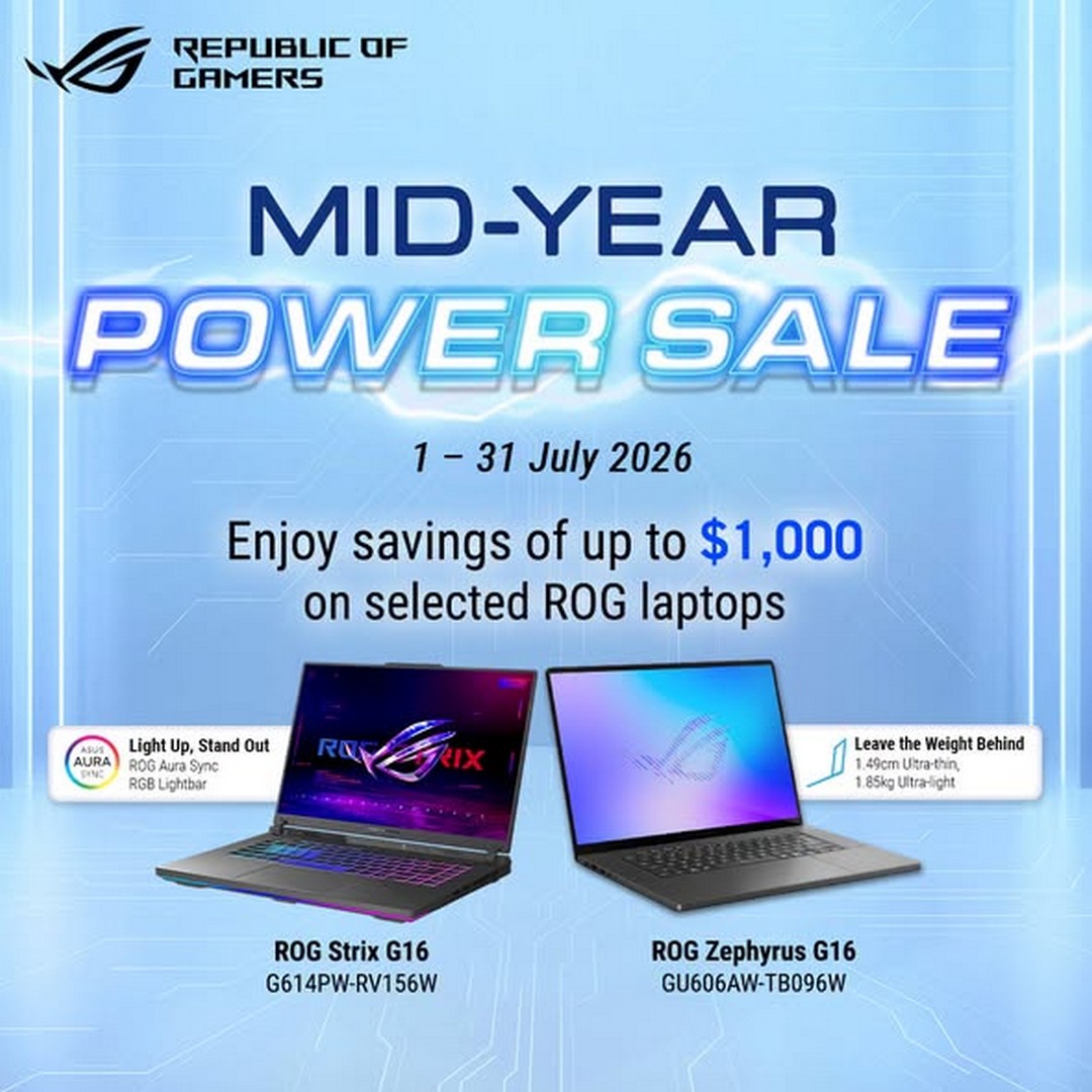 Challenger-Singapore-Mid-Year-Power-Sale 1-31 July 2026: Challenger Singapore Mid-Year Power Sale – Save Up to $1,000 on Selected ASUS ROG Gaming Laptops Promotion