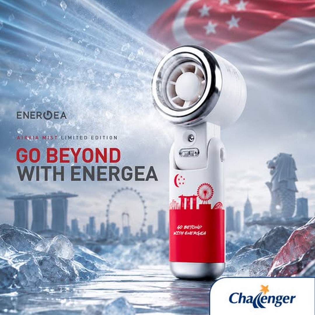 Challenger-Singapore-National-Day-Airvia-Mist-Giveaway-Promotion Now till 31 July 2026: Challenger Singapore National Day Airvia Mist Giveaway Promotion – Win a Limited-Edition Energea Cooling Fan Worth Having This National Day