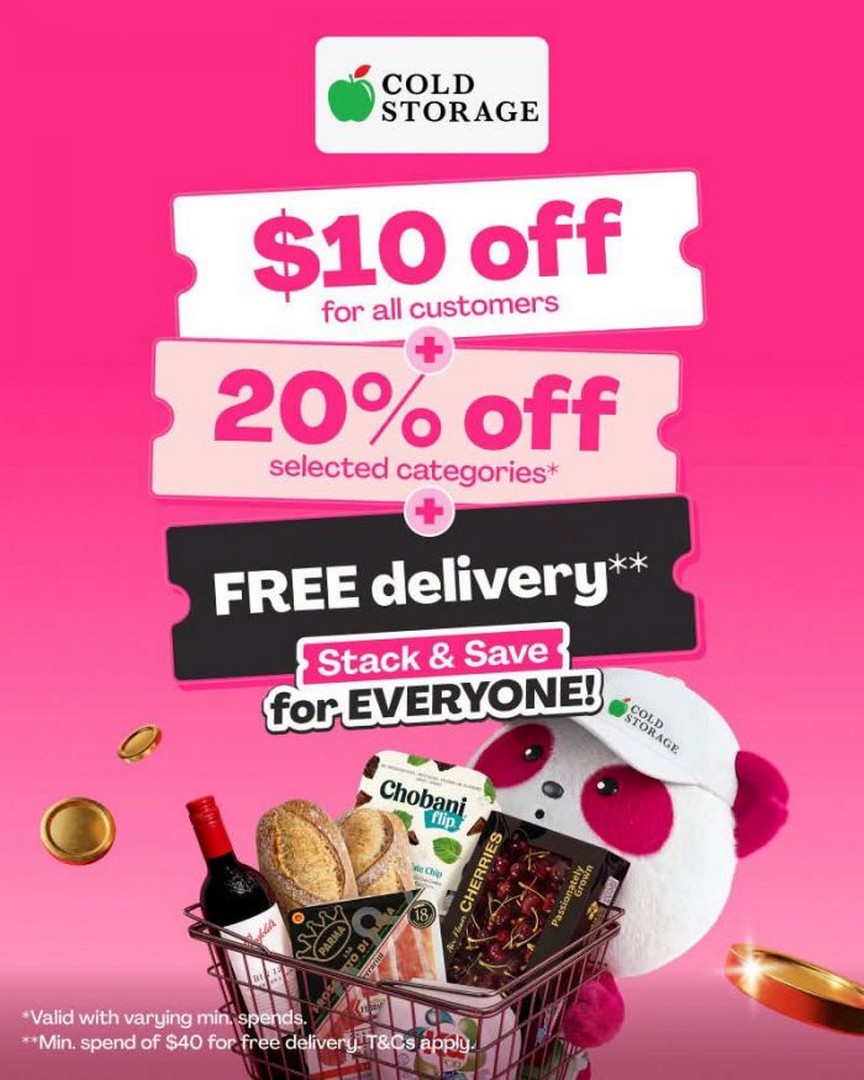 Cold-Storage-Singapore-Foodpanda-Stack-Save-Promotion Now Till 16 August 2026: Cold Storage Singapore: Foodpanda Stack & Save Promotion with $10 OFF, 20% OFF Grocery Discounts and Free Delivery