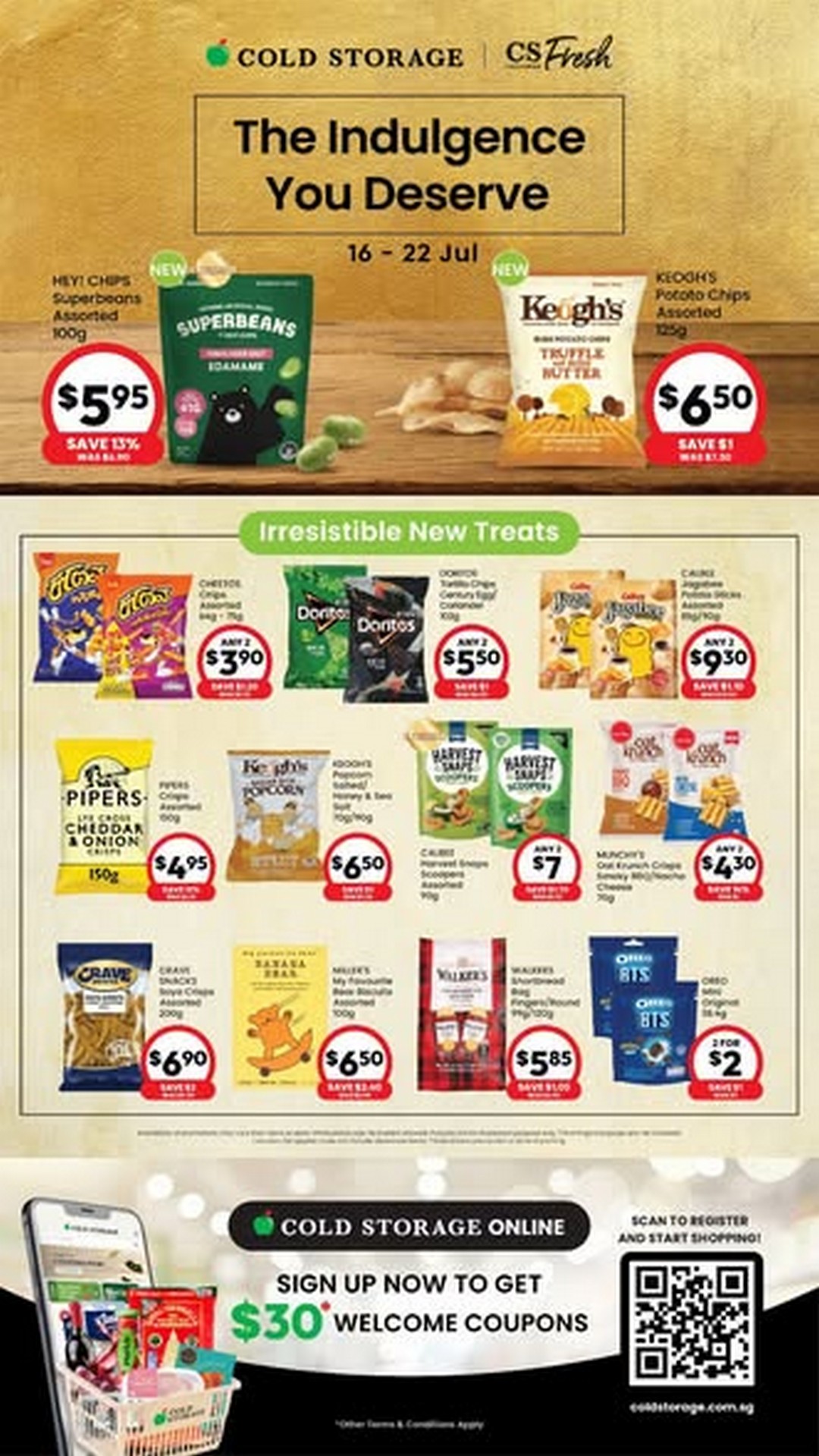 Cold-Storage-Singapore-Indulgence-Promotion Now till 22 July 2026: Cold Storage Singapore Indulgence Promotion – Sweet Treats and Premium Snacks Sale with Limited-Time Offers