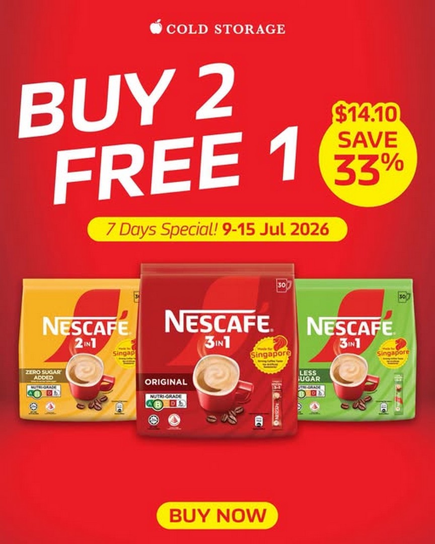 Cold-Storage-Singapore-Nescafe-Buy-2-Get-1-Free-Promotion 9–15 July 2026: Cold Storage Singapore Nescafé Buy 2 Get 1 Free Promotion – Save More on Your Favourite Coffee This Week