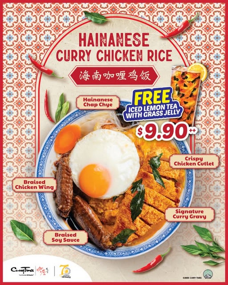 Curry-Times-Hainanese-Curry-Chicken-Rice-Returns-with-FREE-Iced-Lemon-Tea 2–31 July 2026: Curry Times Hainanese Curry Chicken Rice Returns with FREE Iced Lemon Tea Promotion at All Participating Singapore Outlets