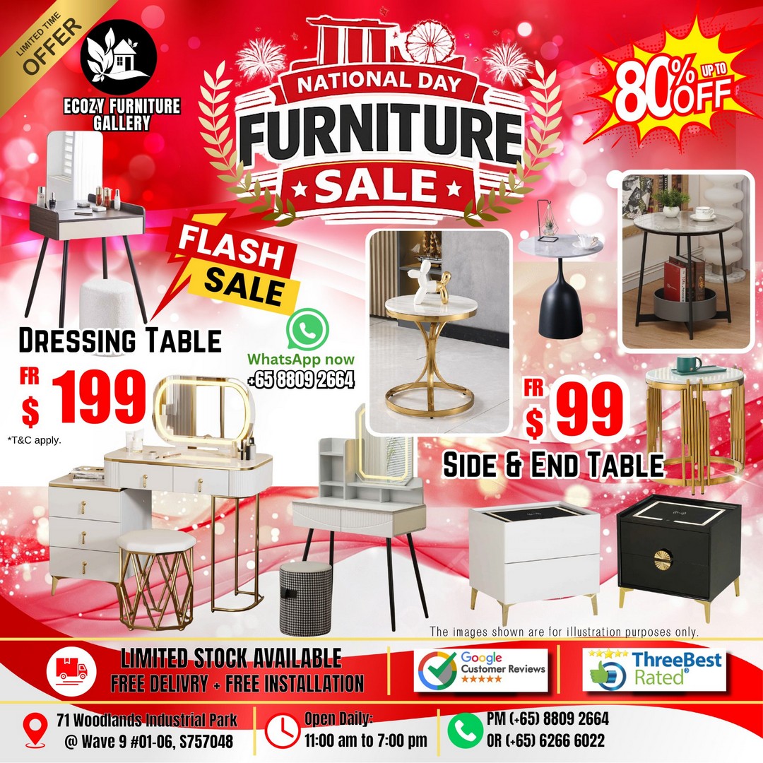 Ecozy-Furniture-Gallery-Singapore-National-Day-Furniture-Sale-3-1 Now Till 31 August 2026: Ecozy Furniture Gallery Singapore, National Day Furniture Sale Promotion With Malaysia Direct Prices, Up To 80% Off Furniture Deals