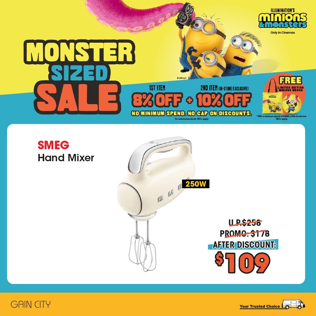 Gain-City-MONSTER-SIZED-Sale-Promotion-7 22 July 2026 onwards: Gain City: MONSTER-SIZED Sale Promotion With Bigger Savings, Free Minions & Monsters Merchandise and Chance to Win DENZA SG D9 MPV