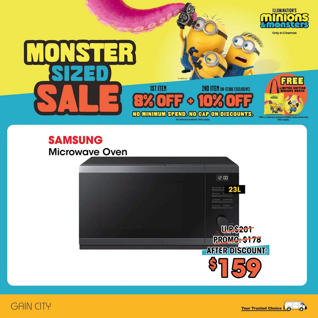 Gain-City-MONSTER-SIZED-Sale-Promotion-8 22 July 2026 onwards: Gain City: MONSTER-SIZED Sale Promotion With Bigger Savings, Free Minions & Monsters Merchandise and Chance to Win DENZA SG D9 MPV