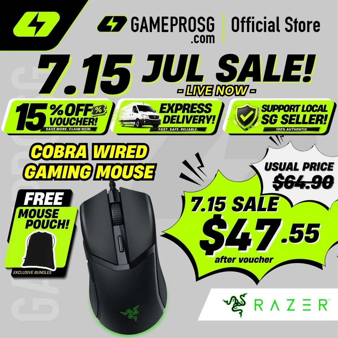 GamePro-Singapore-7.15-Shopee-Gaming-Gear-Flash-Sale-5 15 July 2026: GamePro Singapore 7.15 Shopee Gaming Gear Flash Sale with Up to 15% Off, Free Gifts and Next-Day Delivery Deals