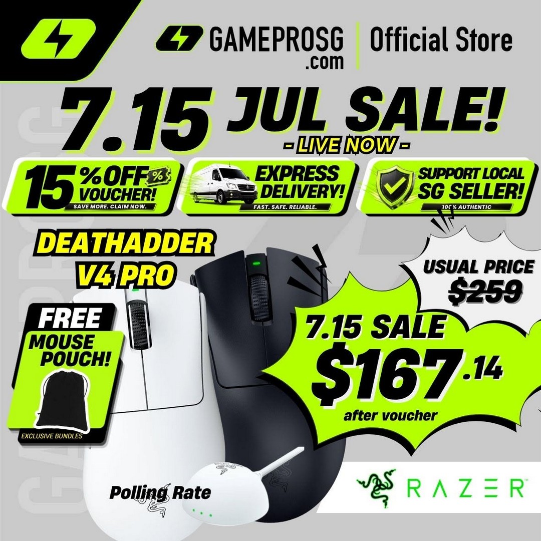 GamePro-Singapore-7.15-Shopee-Gaming-Gear-Flash-Sale-7 15 July 2026: GamePro Singapore 7.15 Shopee Gaming Gear Flash Sale with Up to 15% Off, Free Gifts and Next-Day Delivery Deals