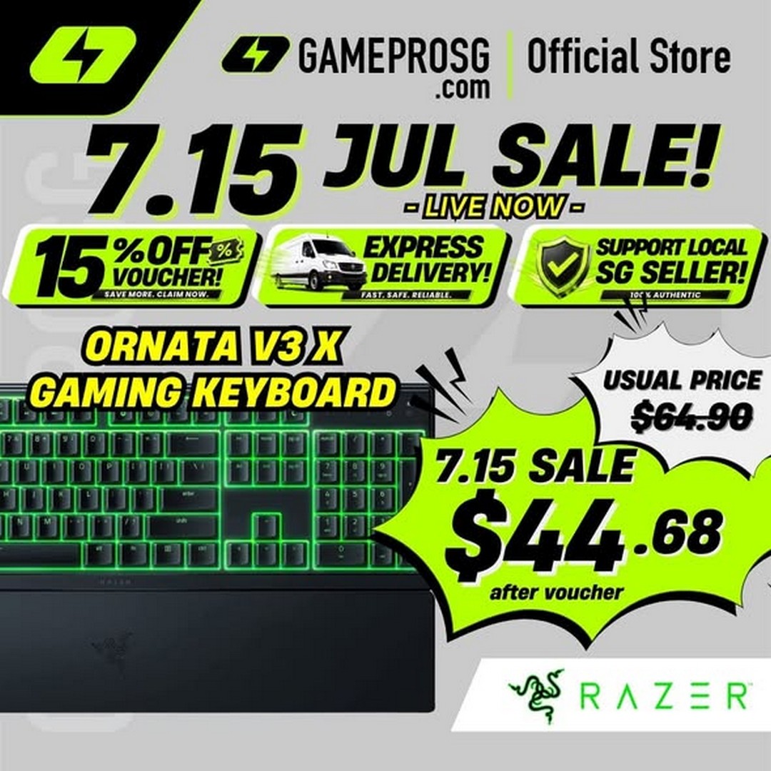 GamePro-Singapore-7.15-Shopee-Gaming-Gear-Flash-Sale 15 July 2026: GamePro Singapore 7.15 Shopee Gaming Gear Flash Sale with Up to 15% Off, Free Gifts and Next-Day Delivery Deals