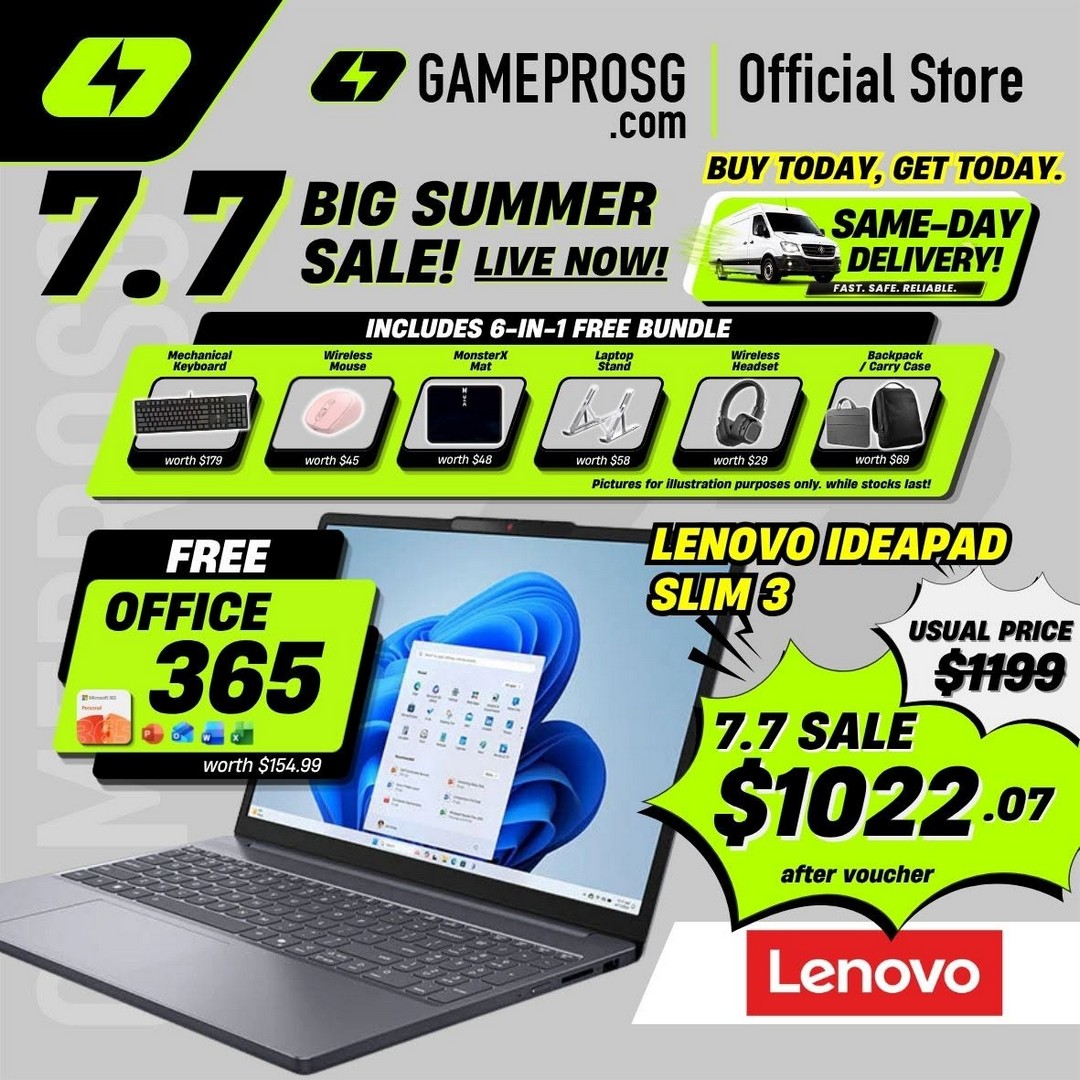 GamePro-Singapore-7.7-Laptop-Extravaganza-Sale-5 7 July 2026: GamePro Singapore 7.7 Laptop Extravaganza Sale – Enjoy Up to $500 OFF, Free 24GB RAM Upgrade, 6-in-1 Gift Bundle and More on Lazada