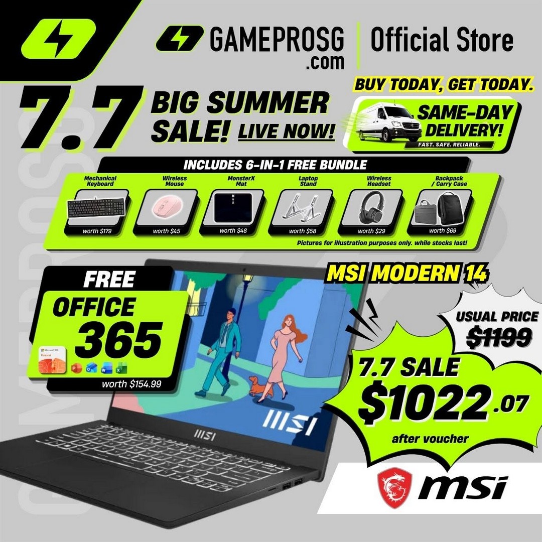 GamePro-Singapore-7.7-Laptop-Extravaganza-Sale-6 7 July 2026: GamePro Singapore 7.7 Laptop Extravaganza Sale – Enjoy Up to $500 OFF, Free 24GB RAM Upgrade, 6-in-1 Gift Bundle and More on Lazada