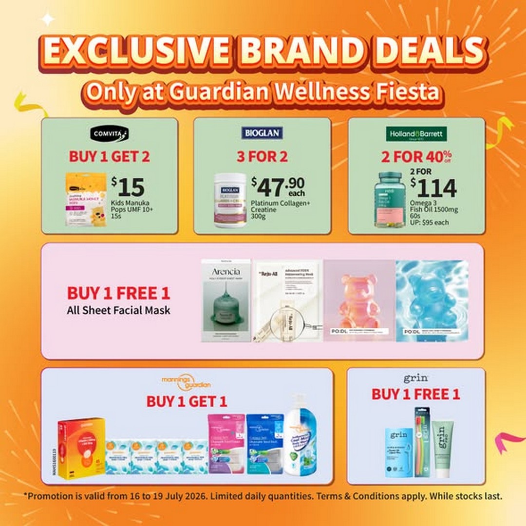 Guardian-Wellness-Fiesta-Promotion-at-Suntec-Convention-Centre-2 16-19 July 2026: Guardian Wellness Fiesta Promotion at Suntec Convention Centre – Free Wellness Assessments, Buy 1 Free 1 Deals and Exclusive Health & Beauty Event in Singapore