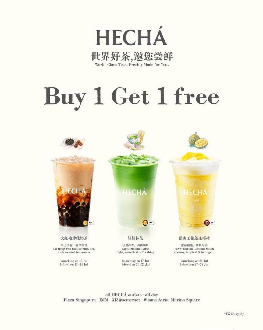 HECHA-by-Haidilao-MSW-Durian-Coconut-Slush-Buy-1-Get-1-FREE-Promotion 27-28 July 2026: HECHÁ by Haidilao MSW Durian Coconut Slush Buy 1 Get 1 FREE Promotion at All Singapore Outlets