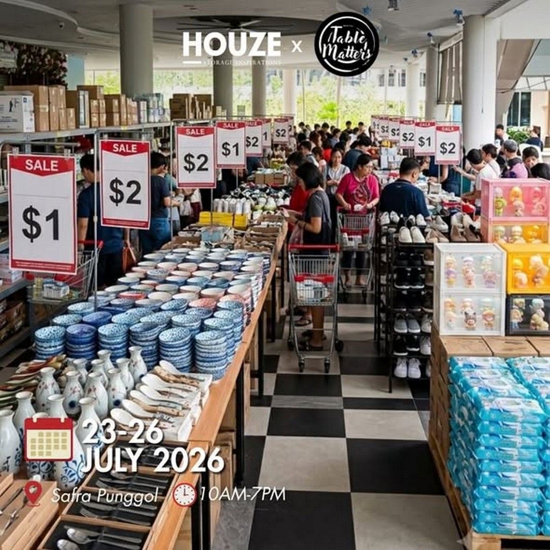 HOUZE-Singapore-Islandwide-Road-Tour-Sale-1 23-26 July 2026: HOUZE Singapore Islandwide Road Tour Sale Promotion at SAFRA Punggol with Up to 80% Off Home Essentials and $1 Bargains