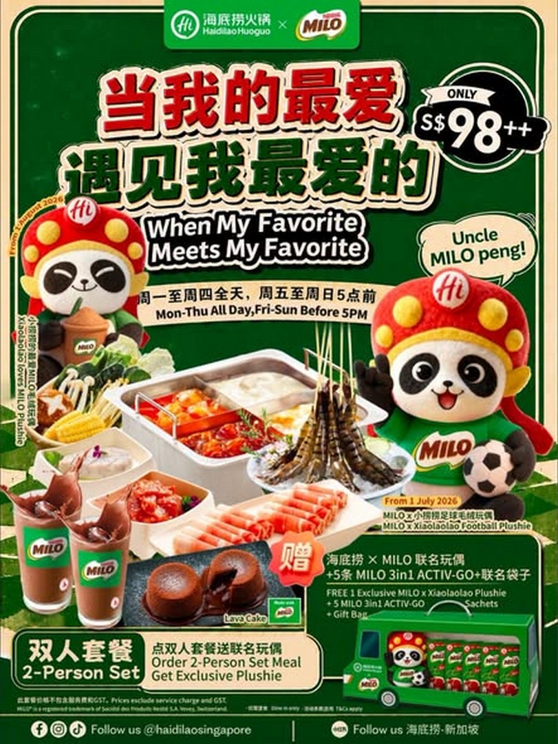 Haidilao-Singapore-x-MILO-Collaboration-Set-Meal-Launch-2 2 July 2026 onwards: Haidilao Singapore x MILO Collaboration Set Meal Launch: Limited-Edition MILO Themed Hotpot Experience with Exclusive Plushie Giveaway