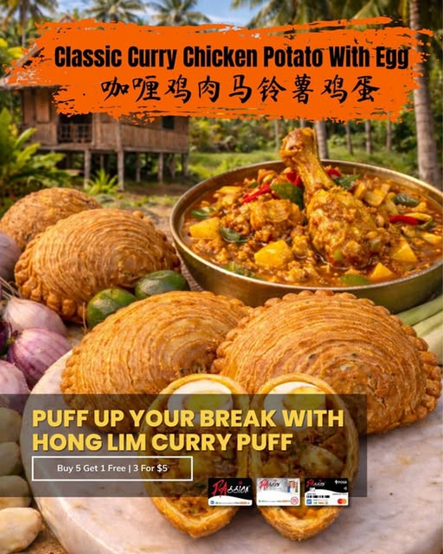 Hong-Lim-Curry-Puff-PAssion-Membership-Promotion Now till 30 June 2027: Hong Lim Curry Puff PAssion Membership Promotion – Enjoy Buy 5 Get 1 FREE or Any 3 Classic Puffs for $5 at Participating Singapore Outlets