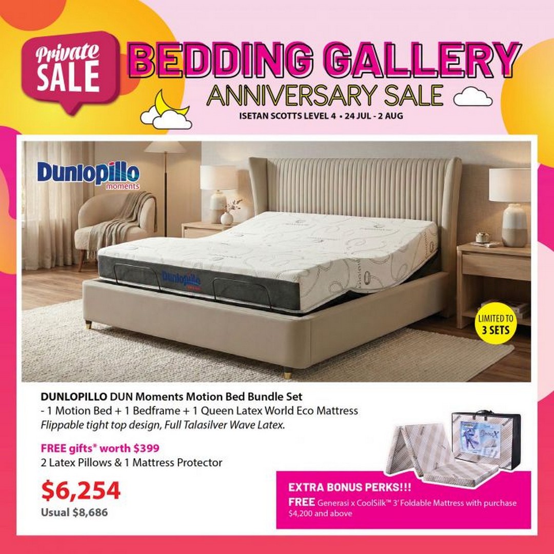 Isetan-Bedding-Gallery-Anniversary-Sale-4 24 July-2 August 2026: Isetan Bedding Gallery Anniversary Sale – Premium Mattress Promotion with Free Gifts, Sure-Win Lucky Dip and Exclusive Member Rewards
