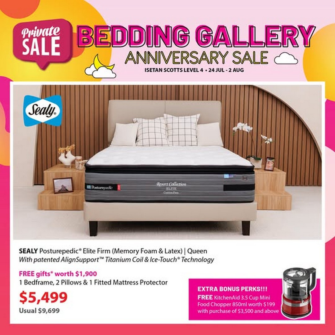 Isetan-Singapore-Bedding-Gallery-Anniversary-Sale-2 24 July-2 August 2026: Isetan Singapore: Bedding Gallery Anniversary Sale Promotion with Free Gifts, Vouchers and Lucky Draw Prizes