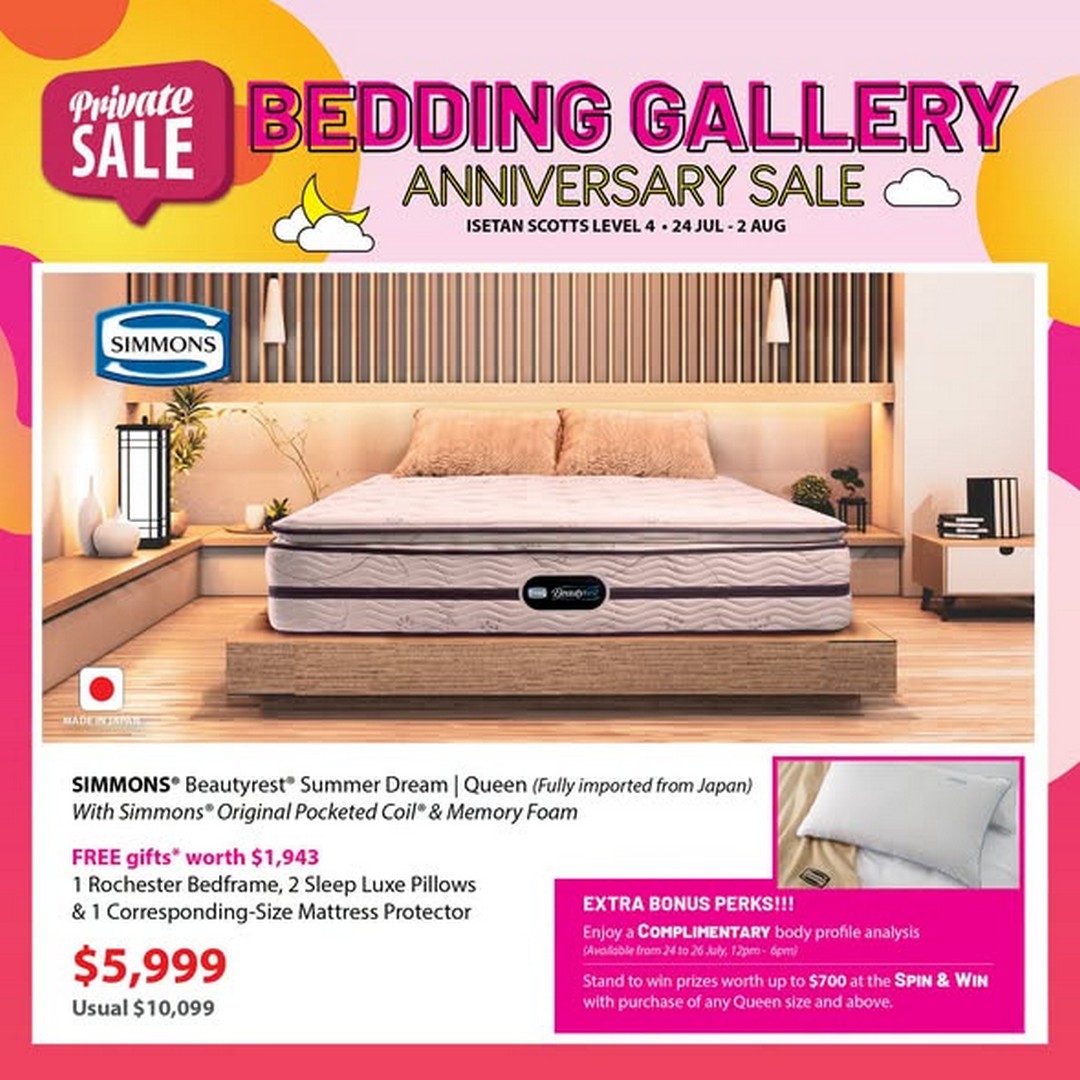 Isetan-Singapore-Bedding-Gallery-Anniversary-Sale-3 24 July-2 August 2026: Isetan Singapore: Bedding Gallery Anniversary Sale Promotion with Free Gifts, Vouchers and Lucky Draw Prizes